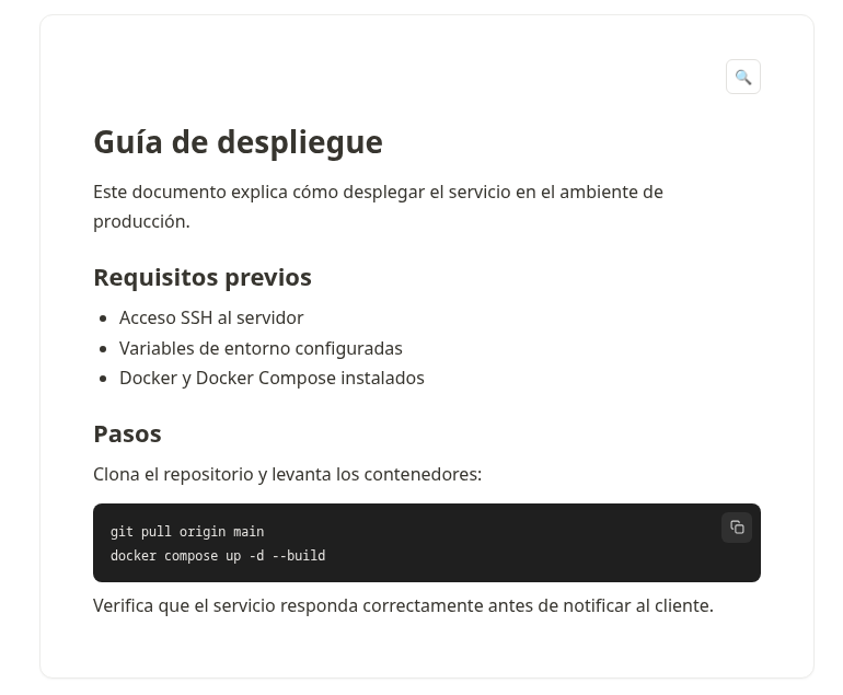 Editor de documentación de Grivox